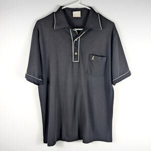 Grand Slam Munsingwear L Polo Shirt Short Sleeve USA Made Pocket Trim Contrast